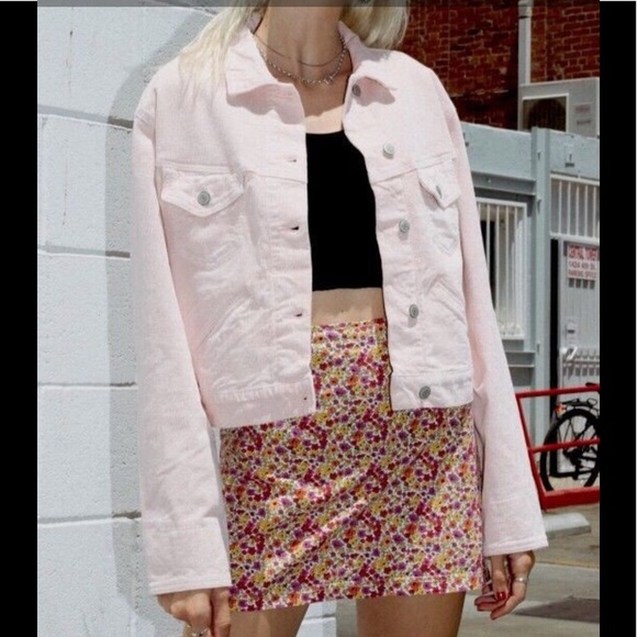 Brandy Melville Jackets & Blazers - Brandy Melville pink Mina corduroy jacket